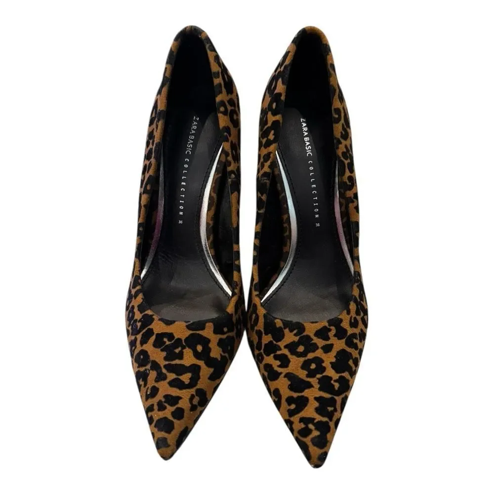 Zara Women’s Leopard Print Stiletto Heels Pumps 36
